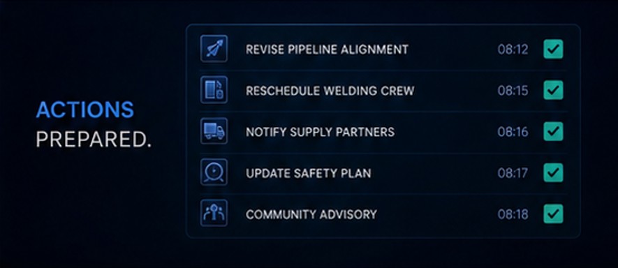 Actions prepared.